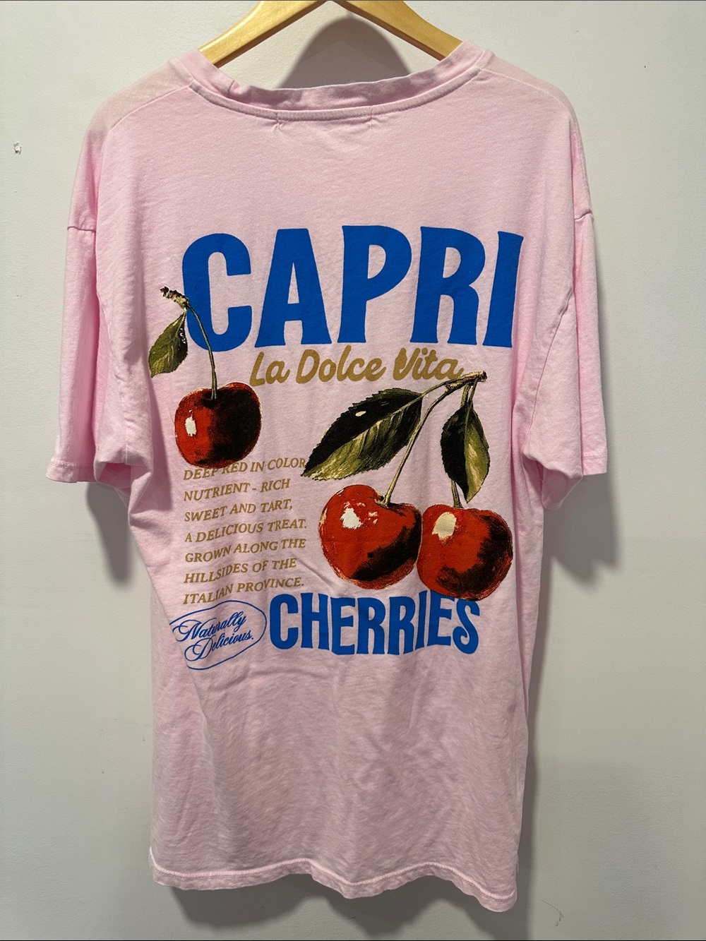 Altar'd State Pink 'CAPRI' Tee with Cherry Graphic - Picture 3 of 3